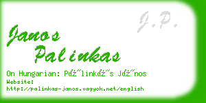 janos palinkas business card